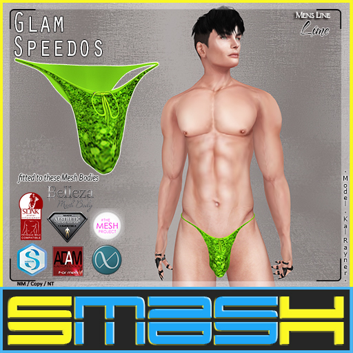 SMASH - Glam Speedos (Lime) BAG