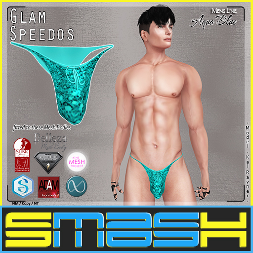 SMASH - Glam Speedos (AquaBlue) BAG