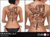 Dragon lily back tattoo