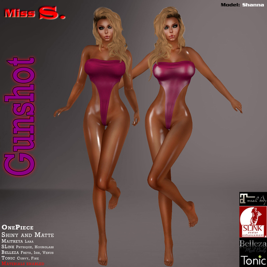 Miss S. Onepiece Gunshot deeppink