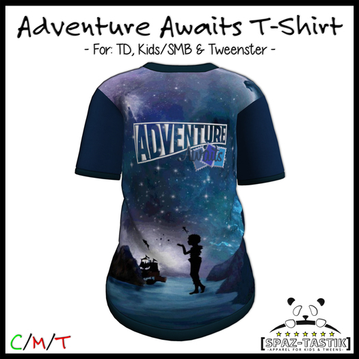 [Spaz] UNPACK HUD - *KIDS SIZES* T-Shirt: Adventure [ADD ME]