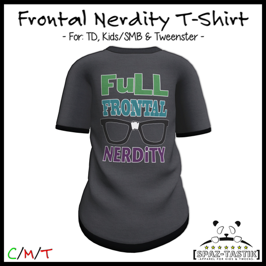 [Spaz] UNPACK HUD - *KIDS SIZES* T-Shirt: Frontal Nerd [ADD ME]