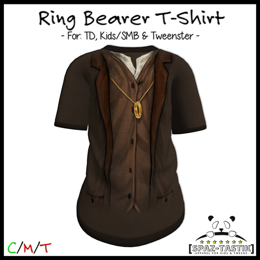 [Spaz] UNPACK HUD - *KIDS SIZES* T-Shirt: Ring Bearer [ADD ME]