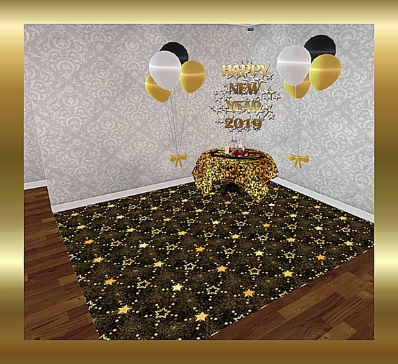 Holly's Closet-Gold Sprkle Rug