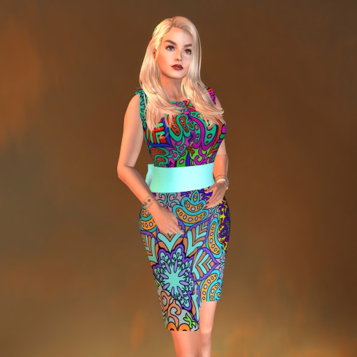 AHD Acid Party Bow Back Dress
