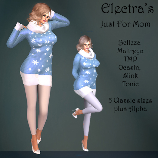 JFM Fitmesh Maternity Blue Snowflake