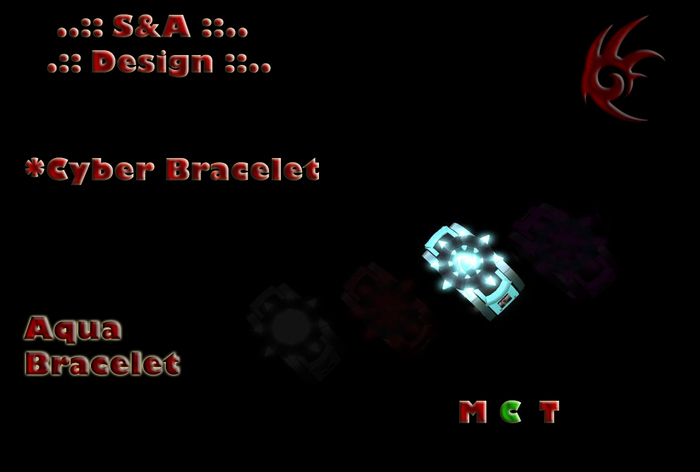 ..:: S&A ::.. Cyber Bracelet - Aqua (Resizable)