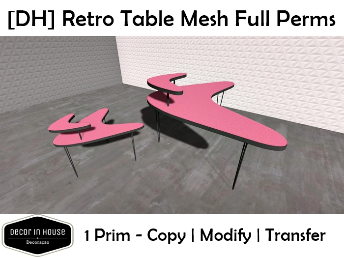 [DH] Retro Table Mesh Full Perms 