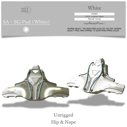 :::SOLE::: SA - SG Pad (White)