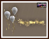 New Year - White Festive Balloons