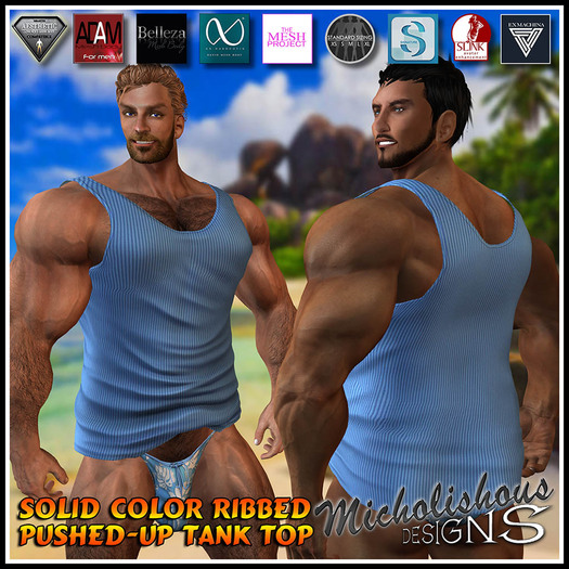 * Mikolishous Designs * AB PU-Tank-Ribb'd Sky Blue