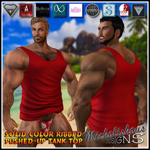 * Mikolishous Designs * AB PU-Tank-Ribb'd Red