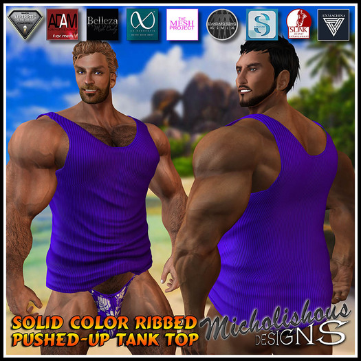 * Mikolishous Designs * AB PU-Tank-Ribb'd Purple