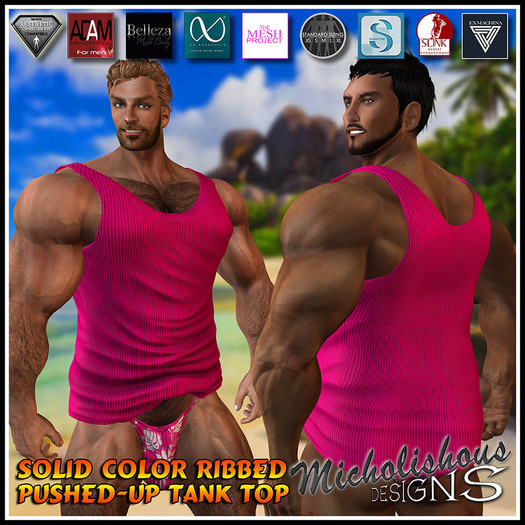 * Mikolishous Designs * AB PU-Tank-Ribb'd Pink
