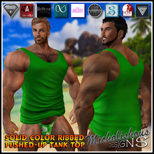 * Mikolishous Designs * AB PU-Tank-Ribb'd Green