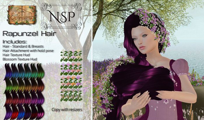 NSP Rapunzel Hair - Colors pkg hud