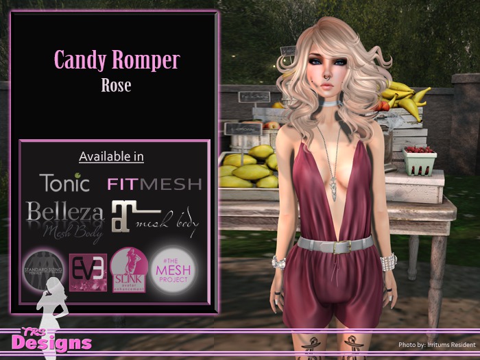 Candy Romper Rose