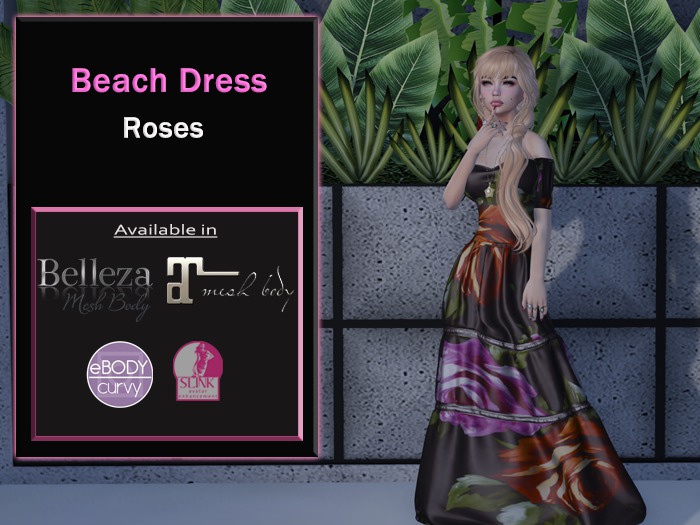 Beach Dress Roses