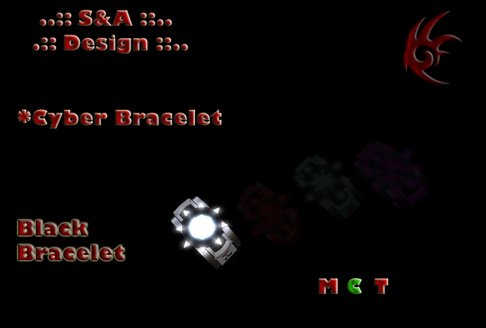 ..:: S&A ::.. Cyber Bracelet - Black (Resizable)