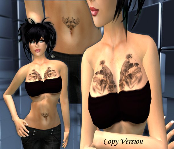 Chest Skull&Belly Tattoo (Copy version)