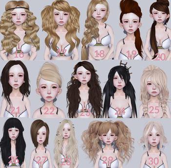 Second Life Marketplace - 30 Cute Hair