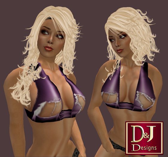 D&J Ripped Sexy Top purple