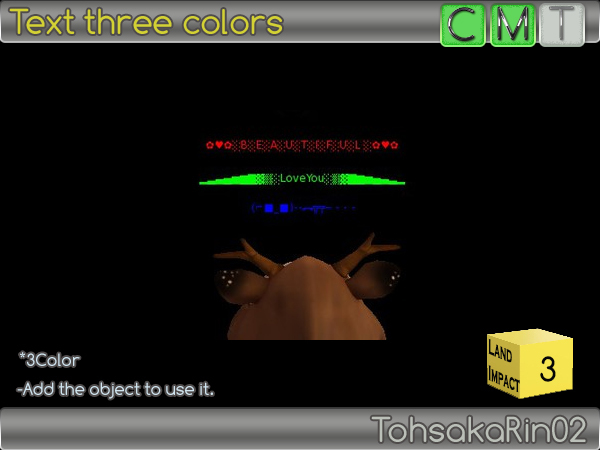 Text three colors