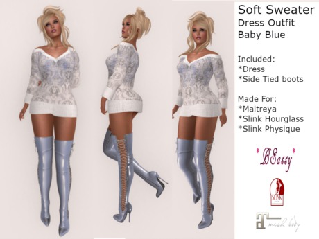 baby blue sweater dress