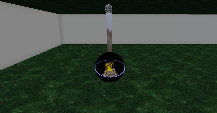 EASY ROUND FIRE PLACE WITH CHIMNEY 3