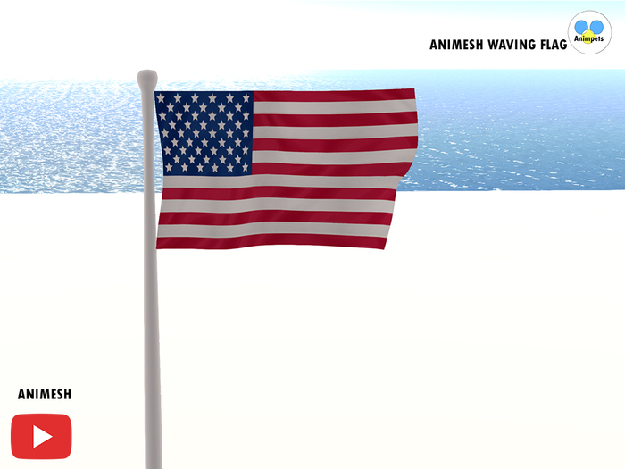 AP017 Animpet Animesh Waving Flag