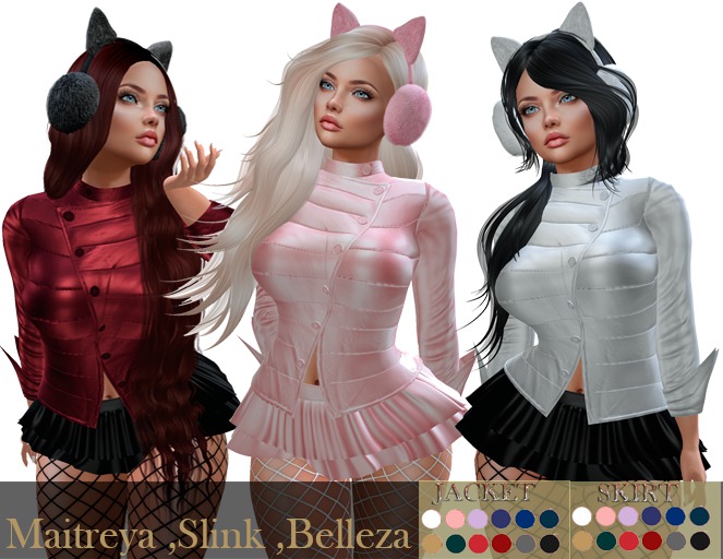 InStyle -Jacket and skirt HUD color- Maitreya ,Slink ,Belleza