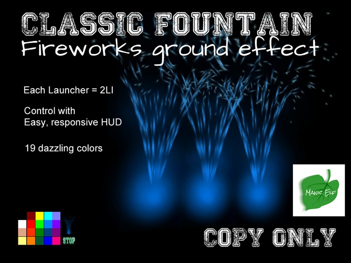 ME! Manic Elf Classic Fountain Fireworks Ground Effect
