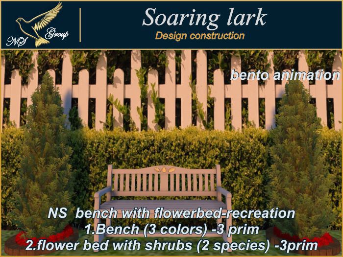 NS- bench with flowerbed-recreation