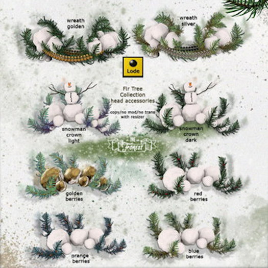 *LODE* Head Accessory - Fir Tree Wreath [golden] RARE