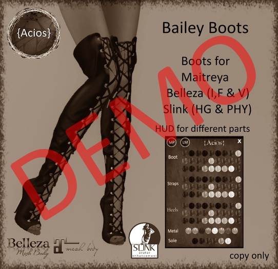 {Acios} Bailey Boots DEMO