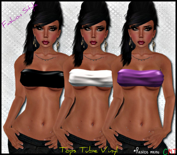 *Fashion Style* Tops Tube Vinyl