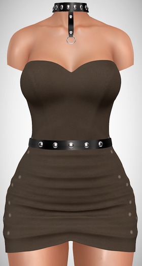 ChicModa // Rudy Dress & Harness // BROWN