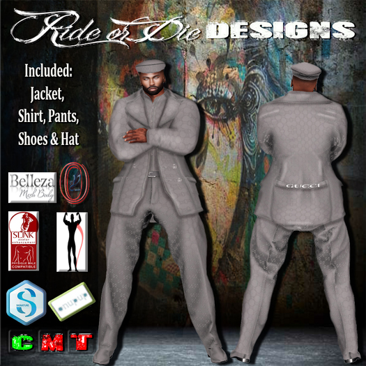 RIDE OR DIE DESIGNS*SUIT*GREY