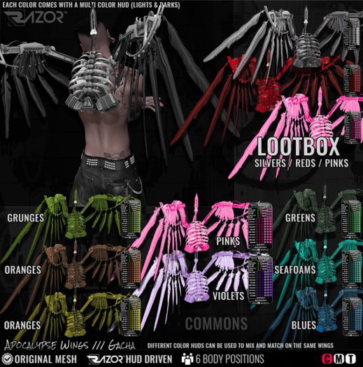 Razor /// Apocalypse Wings - Gacha - Greens