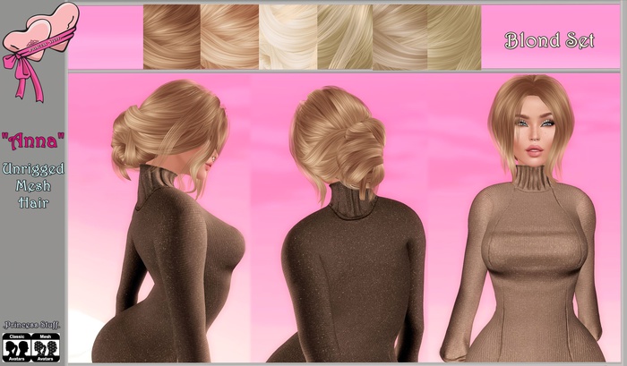 .Princess Stuff. [Anna Hair] Blond Set [Boxed]