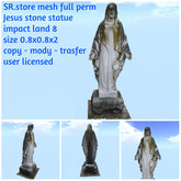 SR.store mesh full perm Jesus stone statue