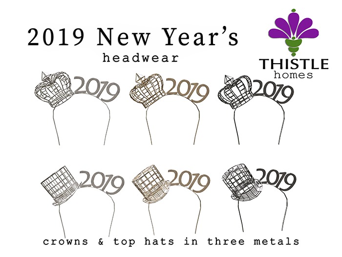 Thistle Homes - 2019 New Year Crown & Top Hat - original mesh