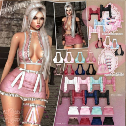 {le fil casse} Kyara Peplum Skirt Maitreya Coralberry