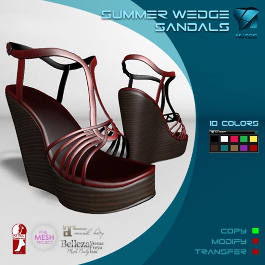 NURBS SUMMER WEDGE SANDALS