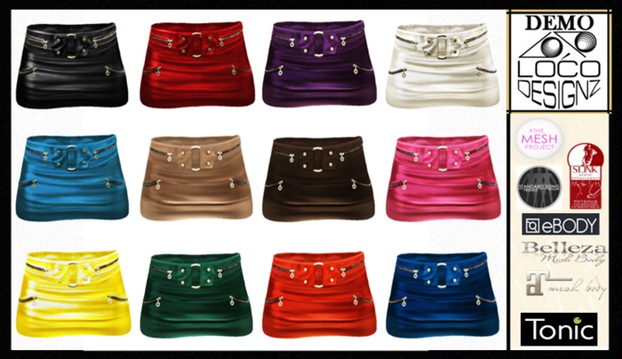 DEMO_::LD:: Mini Leather Zip Skirt [BOXED]