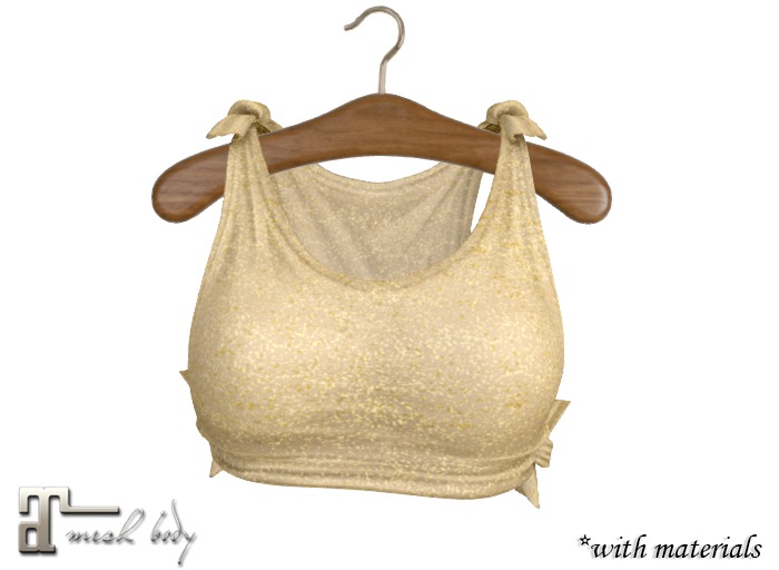 [FM] Gold Sparkle Tied Tank Top DEMO