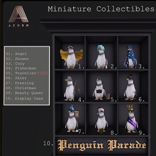 05. ACORN Miniature Penguin Parade -Traveller RARE