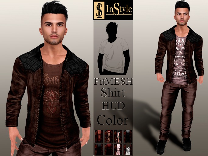 InStyl- Men's casual suit - Leather brown jacket - HUD -8 Color