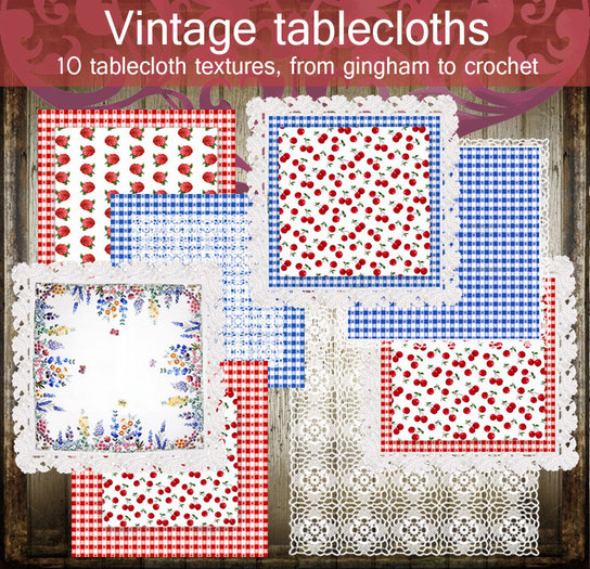 Vintage tablecloth textures