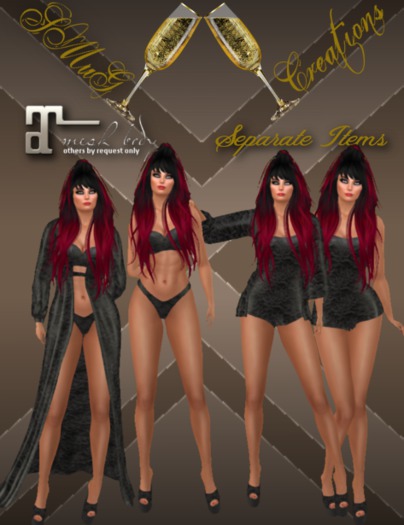 Vamp Black Lace Lingerie Set